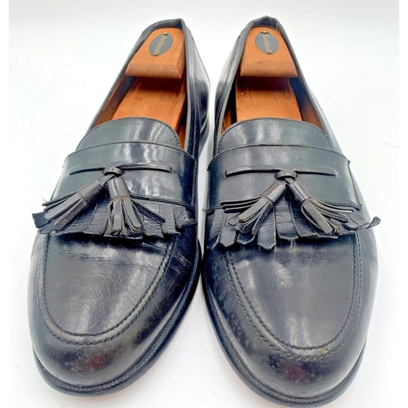 Mezlan Santander Mens Size 11.5 M Black Slip On Tasseled/Kiltie Loafers Spain main image 11
